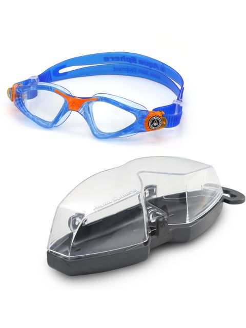 Aqua Sphere Kayenne Junior Clear Goggles - Blue & Orange