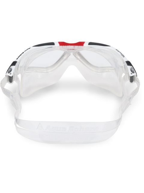 Aqua Sphere Vista Clear Swim Mask - White, Red & Grey