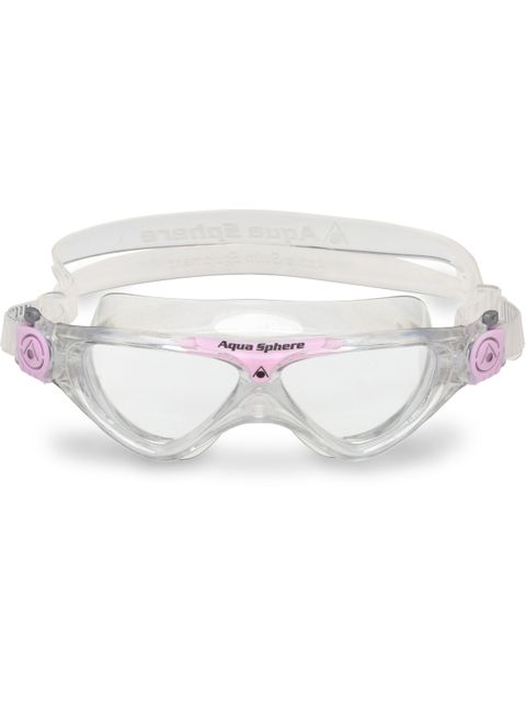 Aqua Sphere Vista Junior Clear Swim Mask - Clear & Glitter Pink