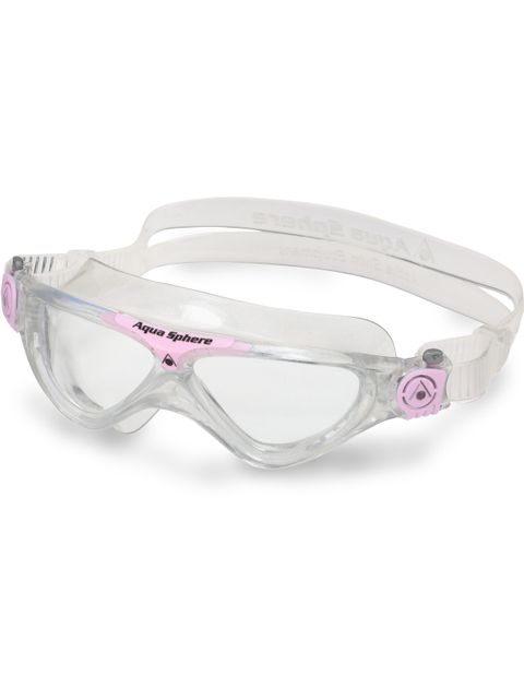 Aqua Sphere Vista Junior Clear Swim Mask - Clear & Glitter Pink