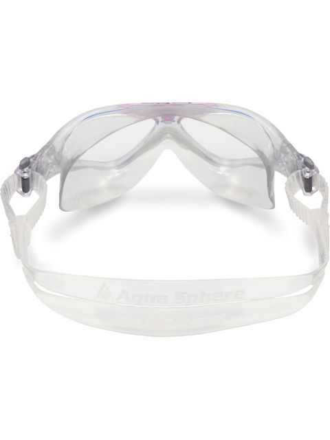 Aqua Sphere Vista Junior Clear Swim Mask - Clear & Glitter Pink