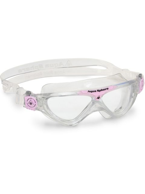 Aqua Sphere Vista Junior Clear Swim Mask - Clear & Glitter Pink