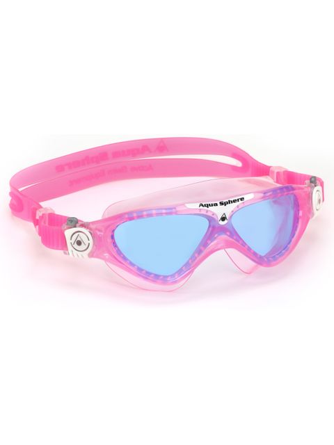 Aqua Sphere Vista Junior Swim Mask - Blue Tint/Pink/White