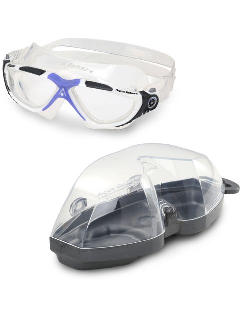 Aqua Sphere Vista Clear Swim Mask - White & Lavender