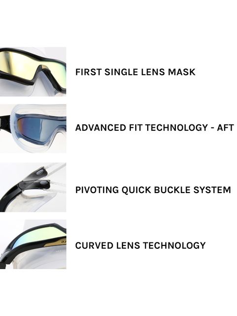 Aqua Sphere Vista Pro Titanium Mirror Goggles - Black