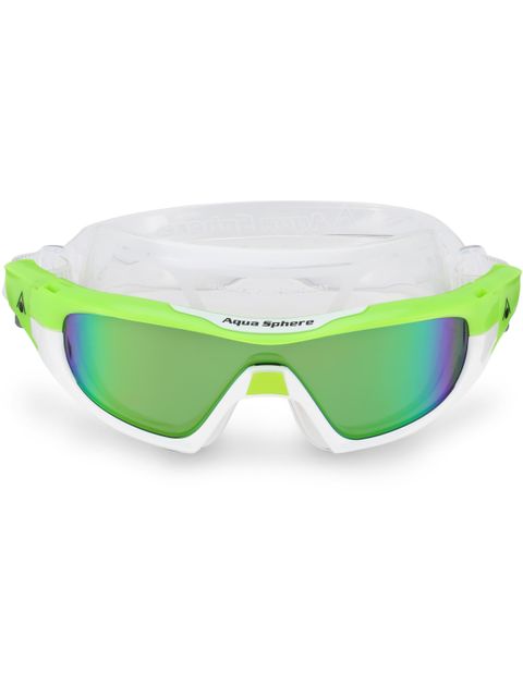 Aqua Sphere Vista Pro Titanium Mirror Goggles - Green & White