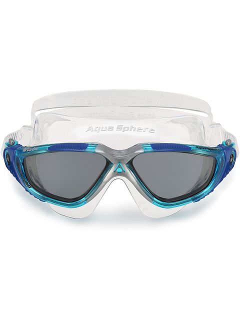 Aqua Sphere Vista Smoke Swim Mask - Aqua & Blue
