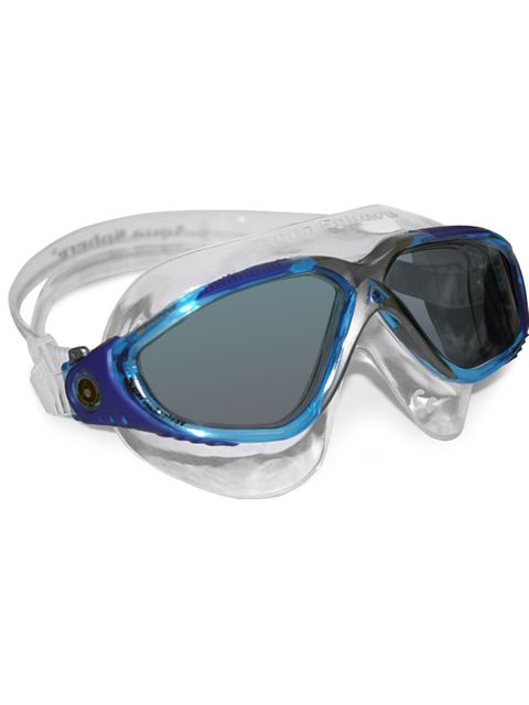 Aqua Sphere Vista Smoke Swim Mask - Aqua & Blue