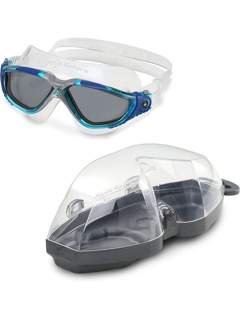 Aqua Sphere Vista Smoke Swim Mask - Aqua & Blue