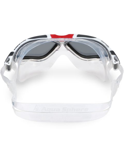 Aqua Sphere Vista Smoke Swim Mask - White, Red & Grey