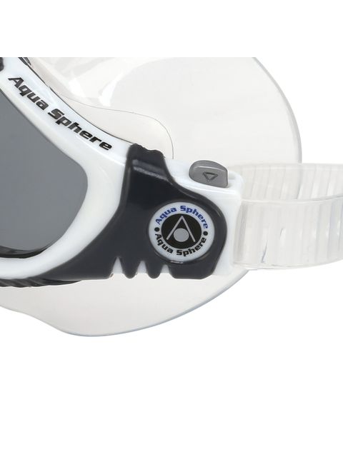 Aqua Sphere Vista Smoke Swim Mask - White, Red & Grey