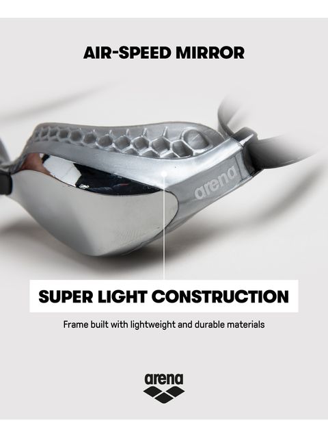 Arena Airspeed Goggles - Silver Mirror/White