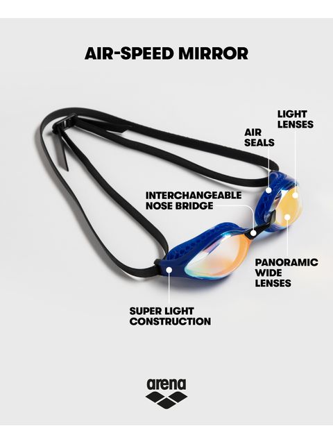 Arena Airspeed Goggles - Yellow Copper Mirror/Black