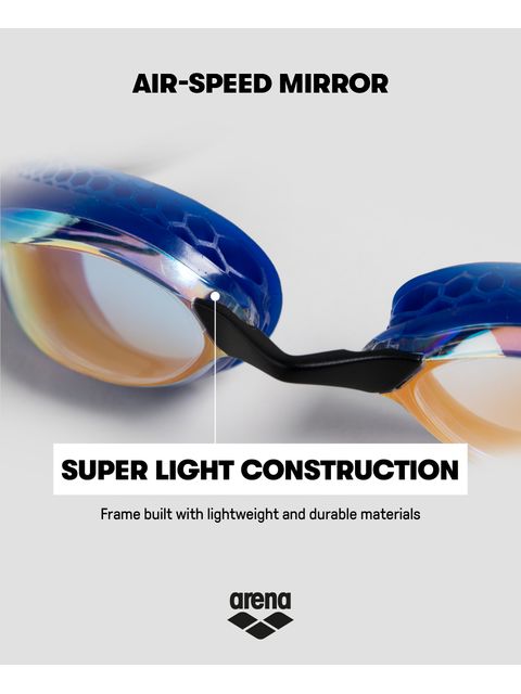 Arena Airspeed Goggles - Yellow Copper Mirror/Blue