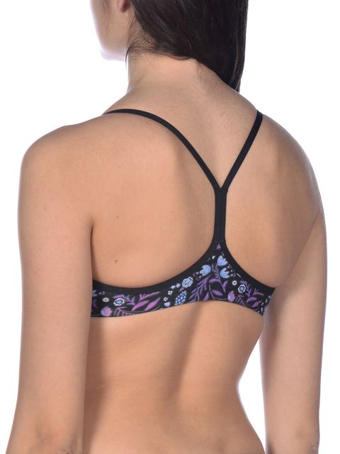 Arena Bandeau Be Black & Multi Bikini Top