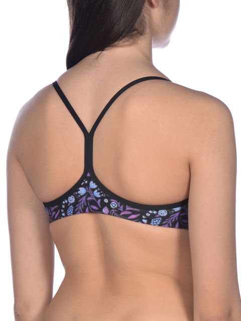 Arena Bandeau Be Black & Multi Bikini Top