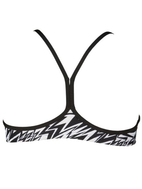 Arena Bandeau Be Black & White Bikini Top