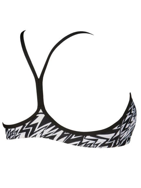 Arena Bandeau Be Black & White Bikini Top