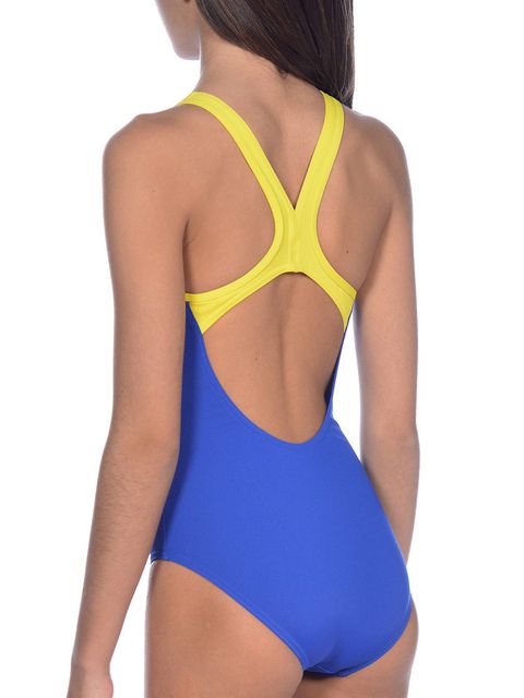 Arena Biglogo Junior Blue & Yellow Girls One Piece