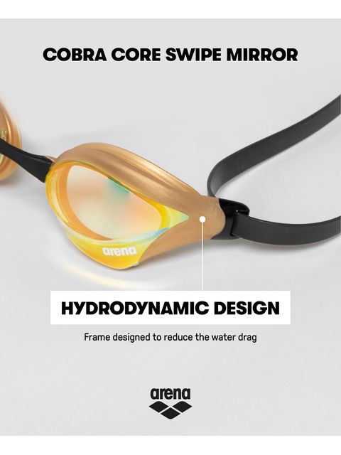 Arena Cobra Core Swipe Goggles - Blue Mirror/Blue/White