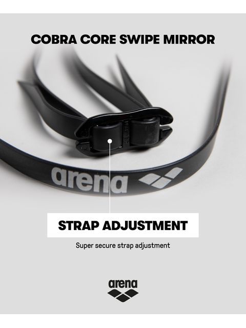Arena Cobra Core Swipe Goggles - Silver Mirror/Black