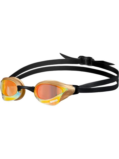 Arena Cobra Core Swipe Mirror Goggles - Yellow & Gold