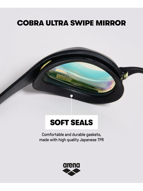 Arena Cobra Ultra Swipe Goggles - Yellow Mirror/Blue