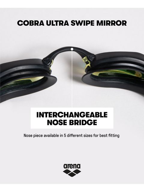 Arena Cobra Ultra Swipe Goggles - Yellow Mirror/Pink