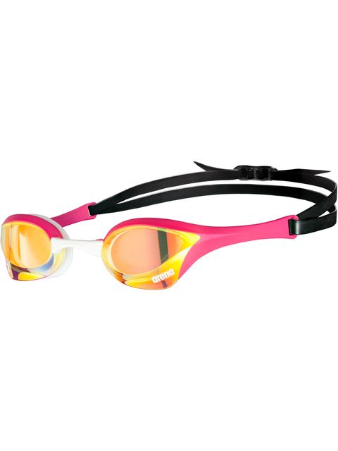 Arena Cobra Ultra Swipe Goggles - Yellow Mirror/Pink
