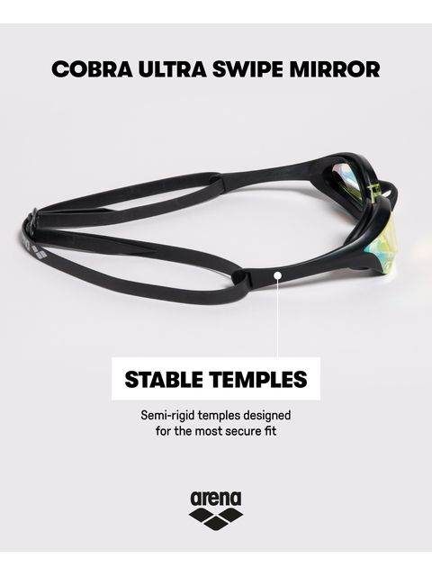 Arena Cobra Ultra Swipe Goggles - Yellow Mirror/White