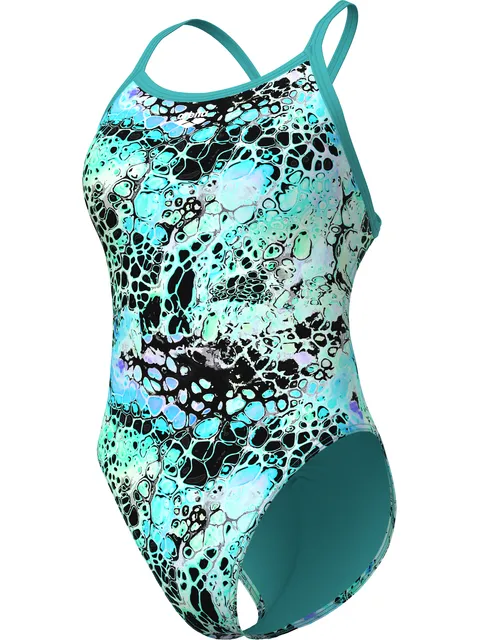 Arena Criss Cross One Piece - Earth View Blue