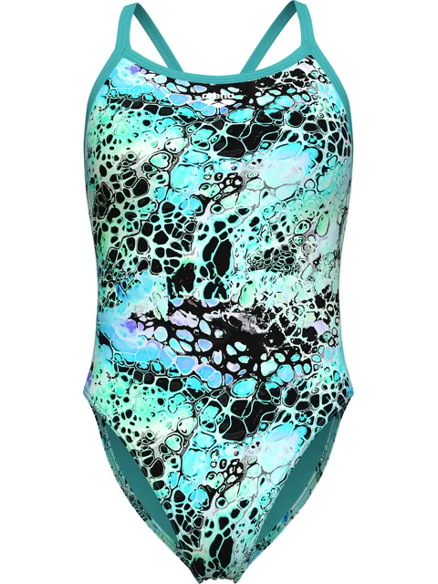 Arena Criss Cross One Piece - Earth View Blue