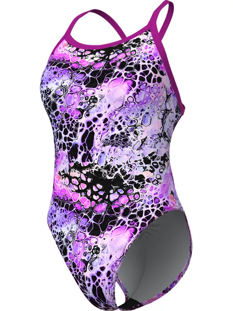Arena Criss Cross One Piece - Earth View Purple