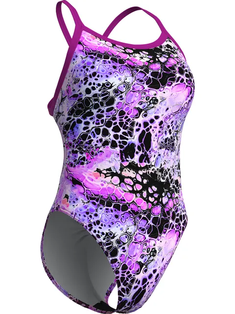 Arena Criss Cross One Piece - Earth View Purple
