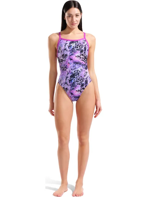 Arena Criss Cross One Piece - Earth View Purple