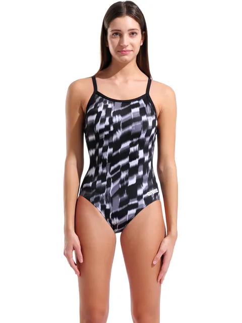 Arena Lightdrop Back One Piece - Wave Black
