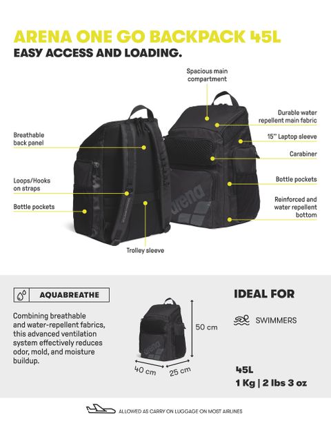 Arena One Go Backpack 45L - Ice