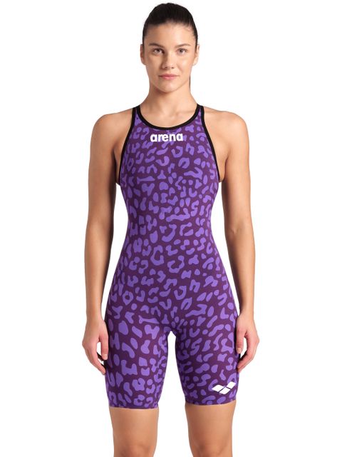 Arena Powerskin Carbon Air 2 Openback Kneeskin - Leopard Violet