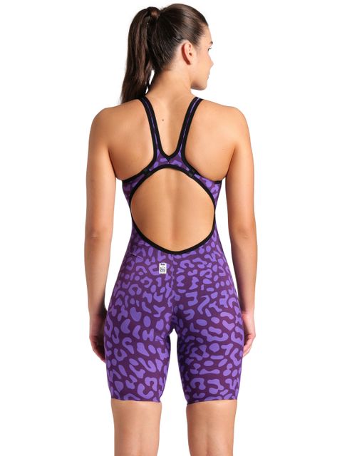 Arena Powerskin Carbon Air 2 Openback Kneeskin - Leopard Violet
