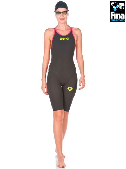 Arena Powerskin Carbon Flex VX Dark Grey & Red Kneelength