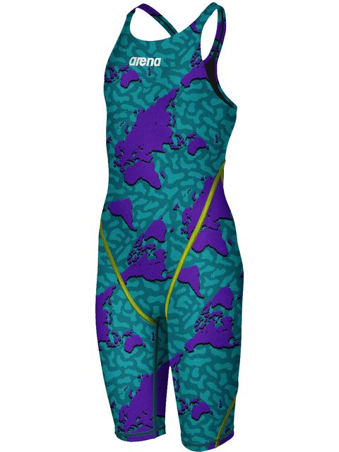 Arena Powerskin ST 2.0 Junior Kneelength - Purple Map