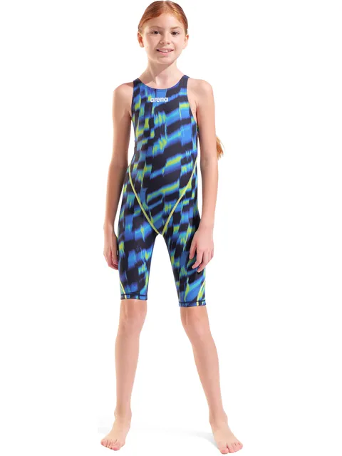 Arena Powerskin ST NEXT Junior Kneelength Limited Edition - Aqua Gleam