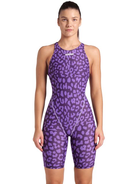 Arena Powerskin ST NEXT Openback Kneeskin - Leopard Violet