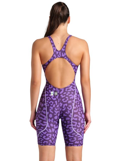 Arena Powerskin ST NEXT Openback Kneeskin - Leopard Violet