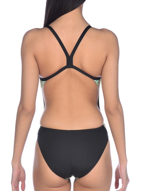 Arena Snake Skin Black & Green Womens One Piece