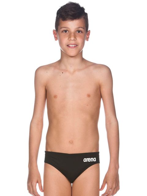 Arena Solid Black Boys Briefs