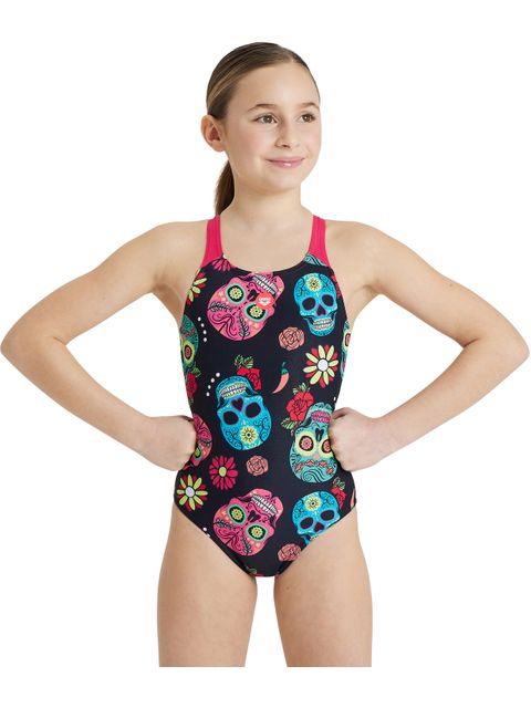 Arena Swim Pro Back One Piece - Crazy Skulls Carnival