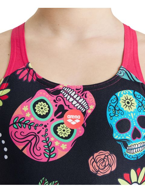 Arena Swim Pro Back One Piece - Crazy Skulls Carnival