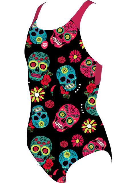 Arena Swim Pro Back One Piece - Crazy Skulls Carnival