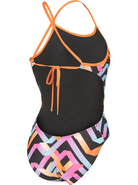 Arena Texture Tie Back One Piece - Multi/Black